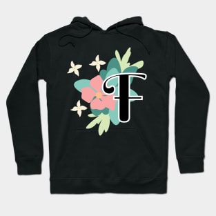 Flower F Initial Hoodie